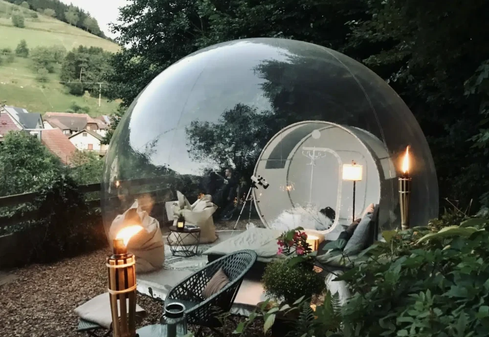 outdoor bubble tent for winter