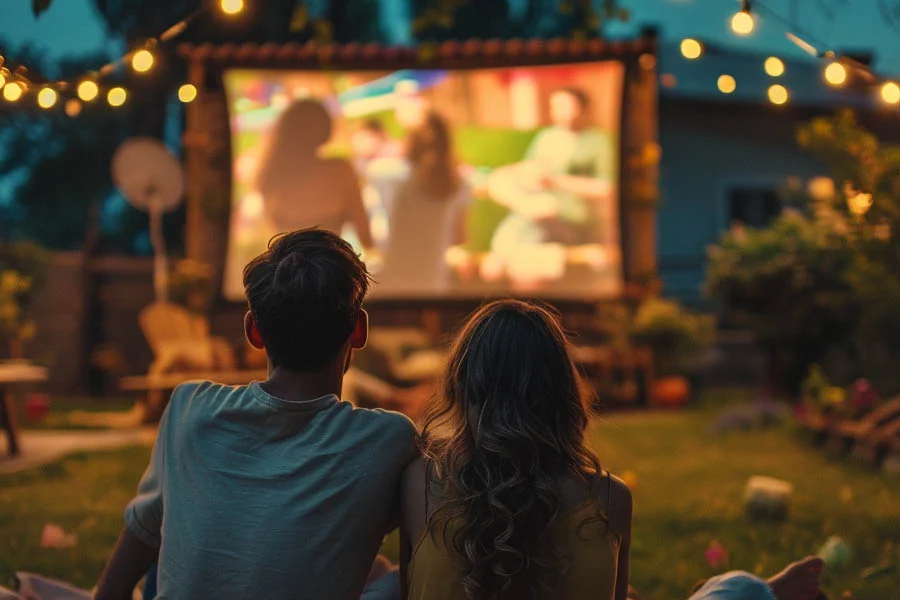 home cinema with projector