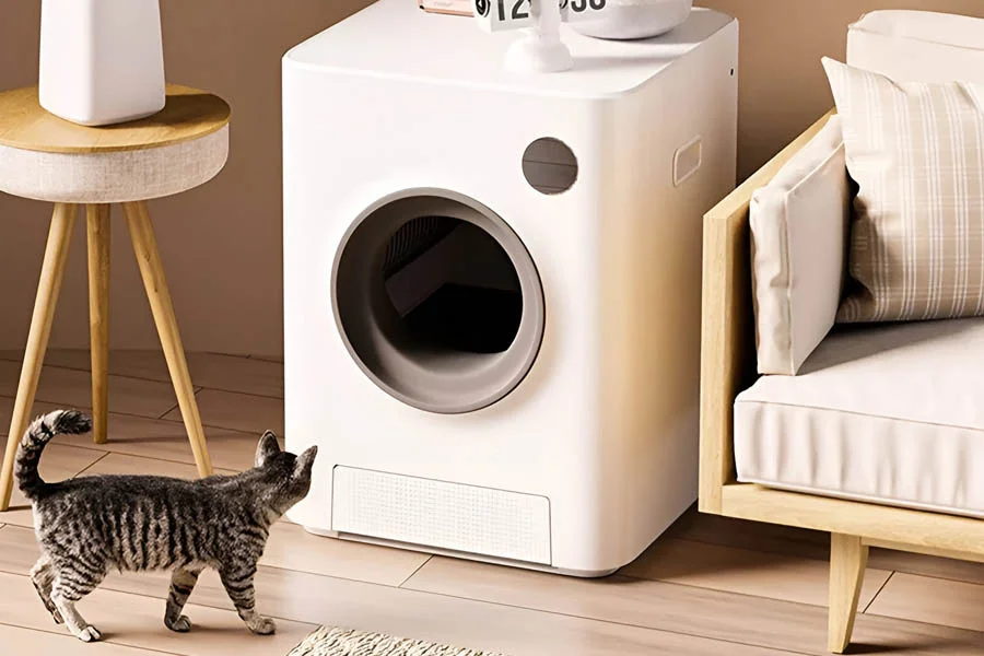 robot cat litter tray